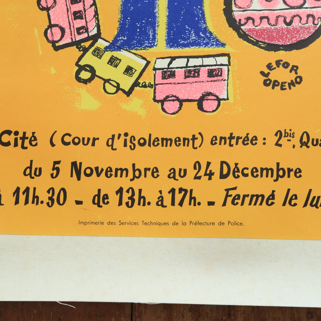 ルフォール・オプノ NOEL 62 ビンテージポスター Fondation Louis Lepine Lefor Openo