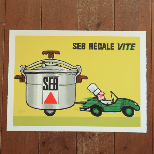 レイモン サヴィニャック セブの圧力鍋 リトグラフ ポスター SAVIGNAC SEB