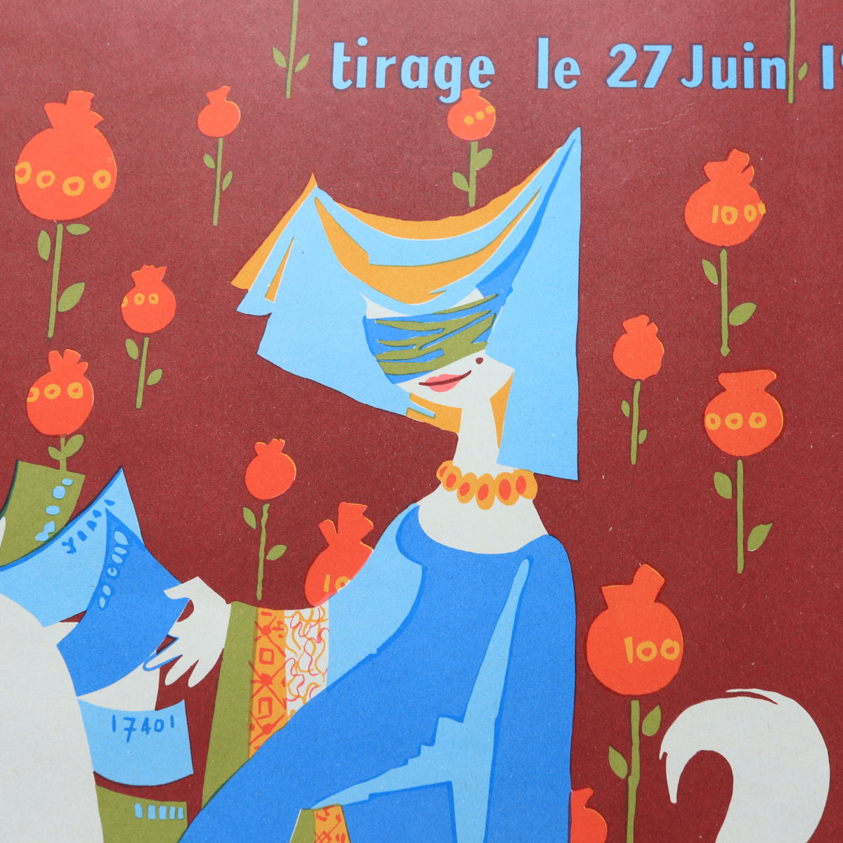 ルフォール・オプノ パリ大賞典 ヴィンテージポスター Grand Prix de Paris LOTERIE NATIONALE  Lefor Openo