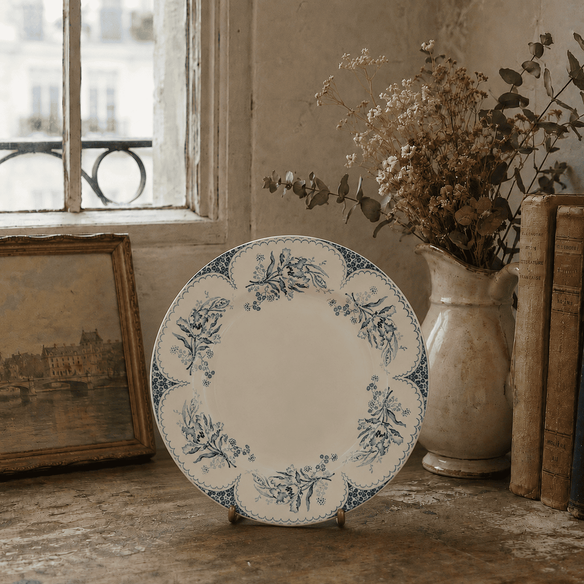 アンティーク プレート 皿 リュネヴィル フランス LILLE KG Luneville FRANCE