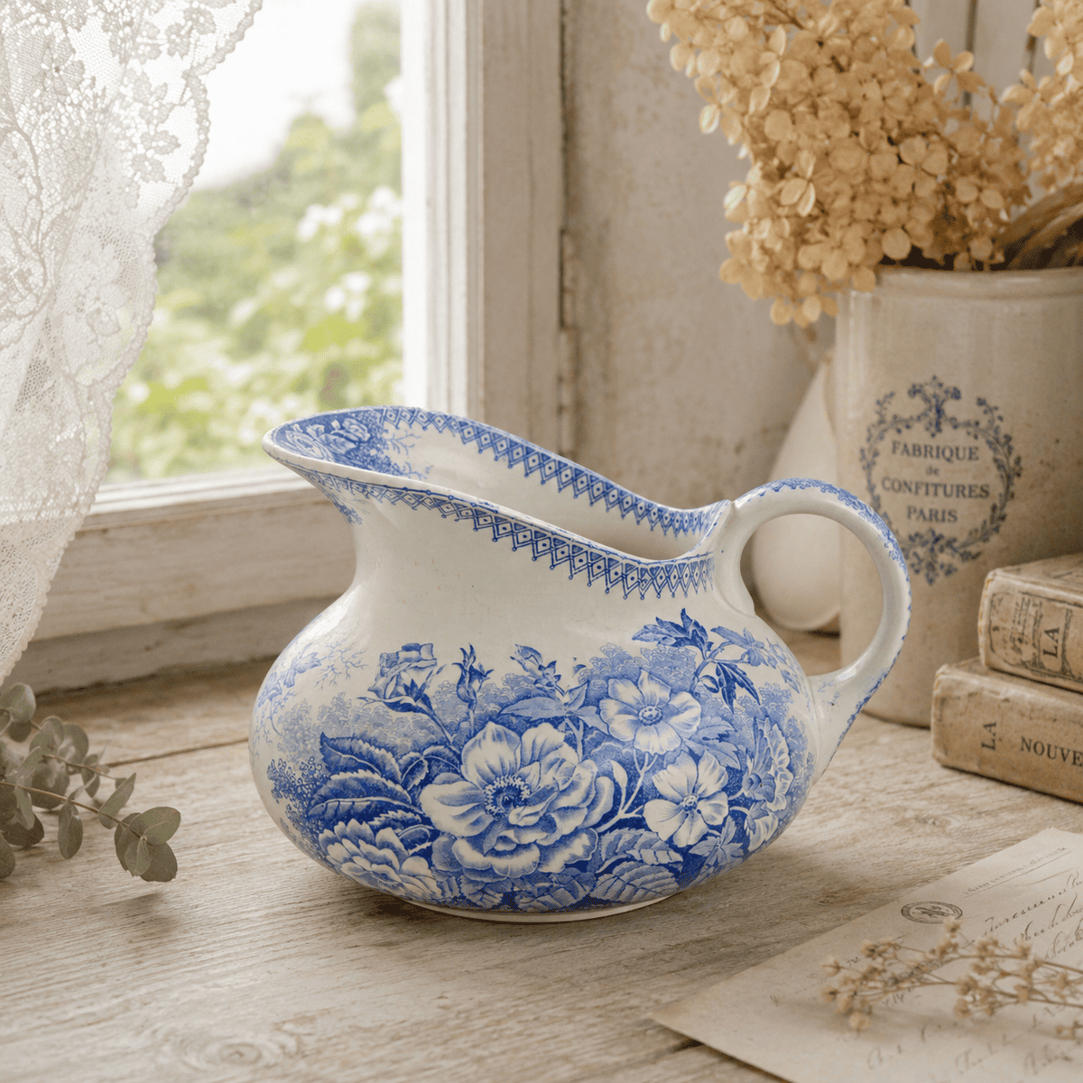 アンティーク ピシェ ジャルディニエール 水差し サルグミンヌ フランス JARDINIERE U&C SARREGUEMINES FRANCE