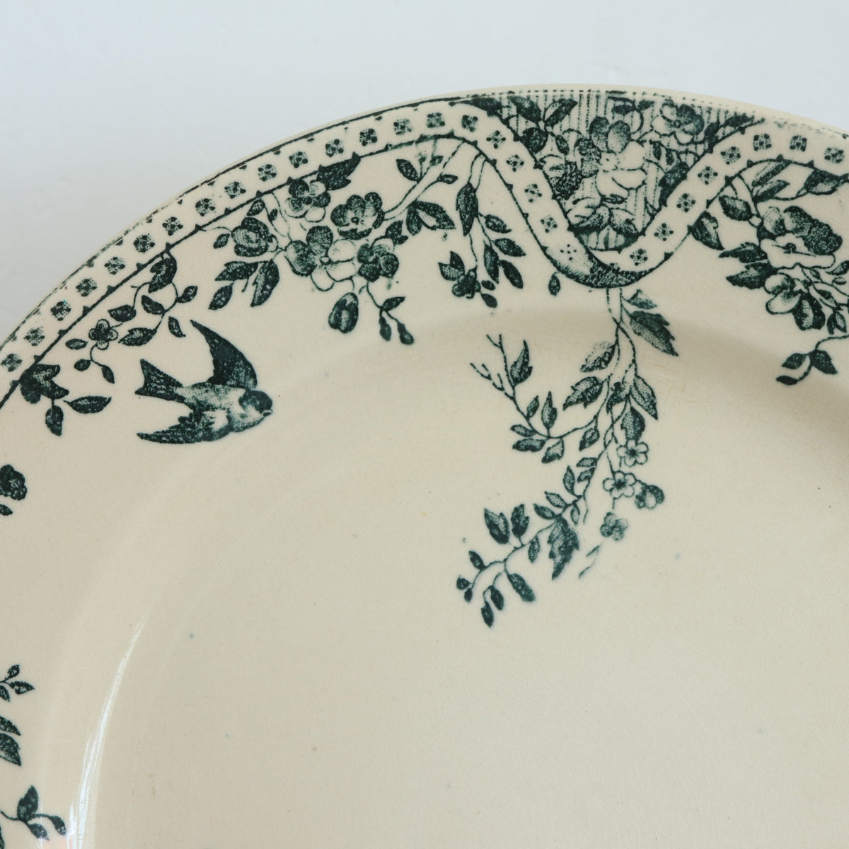 アンティーク プレート ツバメ 平皿 ショワジールロワ フランス LOUIS XVI CHOISY LE ROI FRANCE