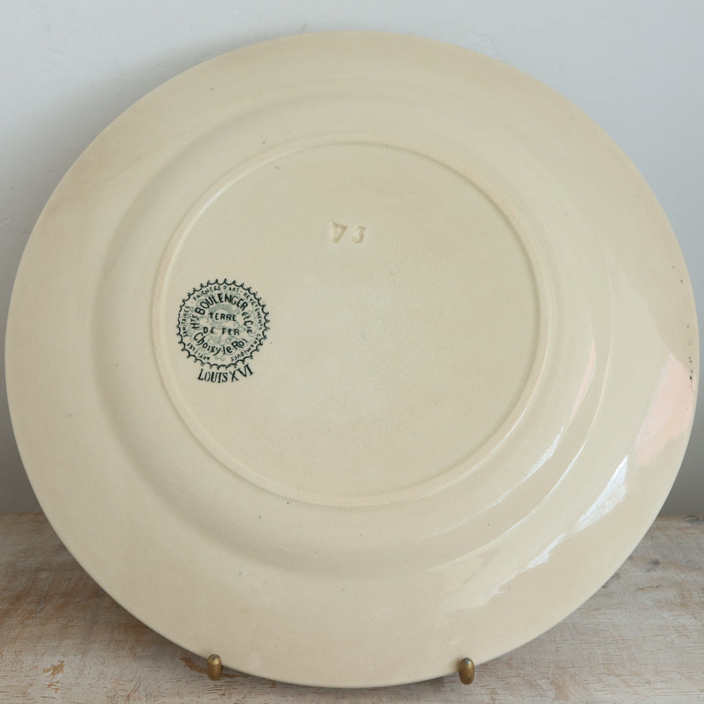 アンティーク プレート ツバメ 平皿 ショワジールロワ フランス LOUIS XVI CHOISY LE ROI FRANCE