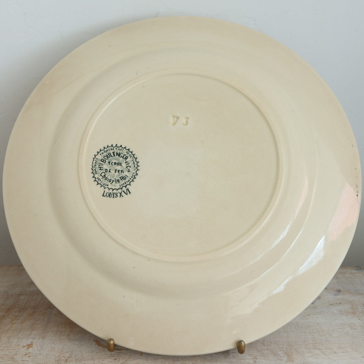 アンティーク プレート ツバメ 平皿 ショワジールロワ フランス LOUIS XVI CHOISY LE ROI FRANCE