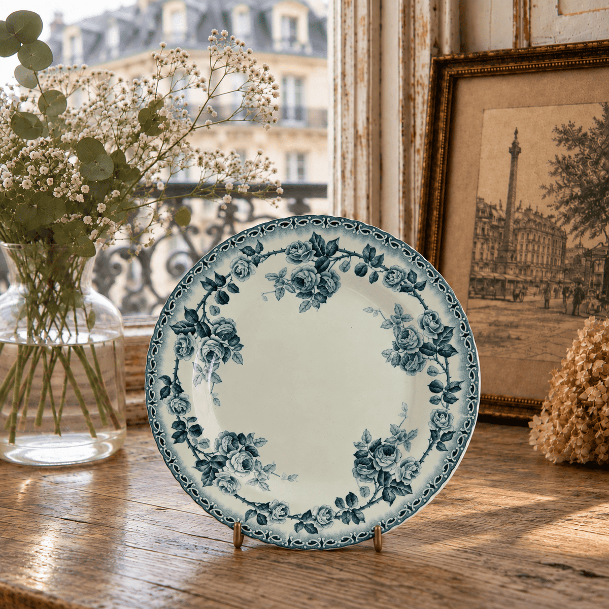 アンティークプレート パリ デザート皿 ショワジールロワ フランス PARIS Choisy le Roi FRANCE