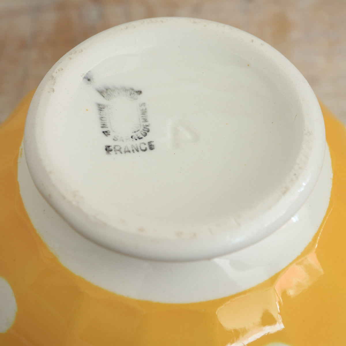 Antique Café au Lait Bowl Mary Lou Digoin & Sarreguemines France Mary Lou DIGOIN & SARREGUEMINES FRANCE