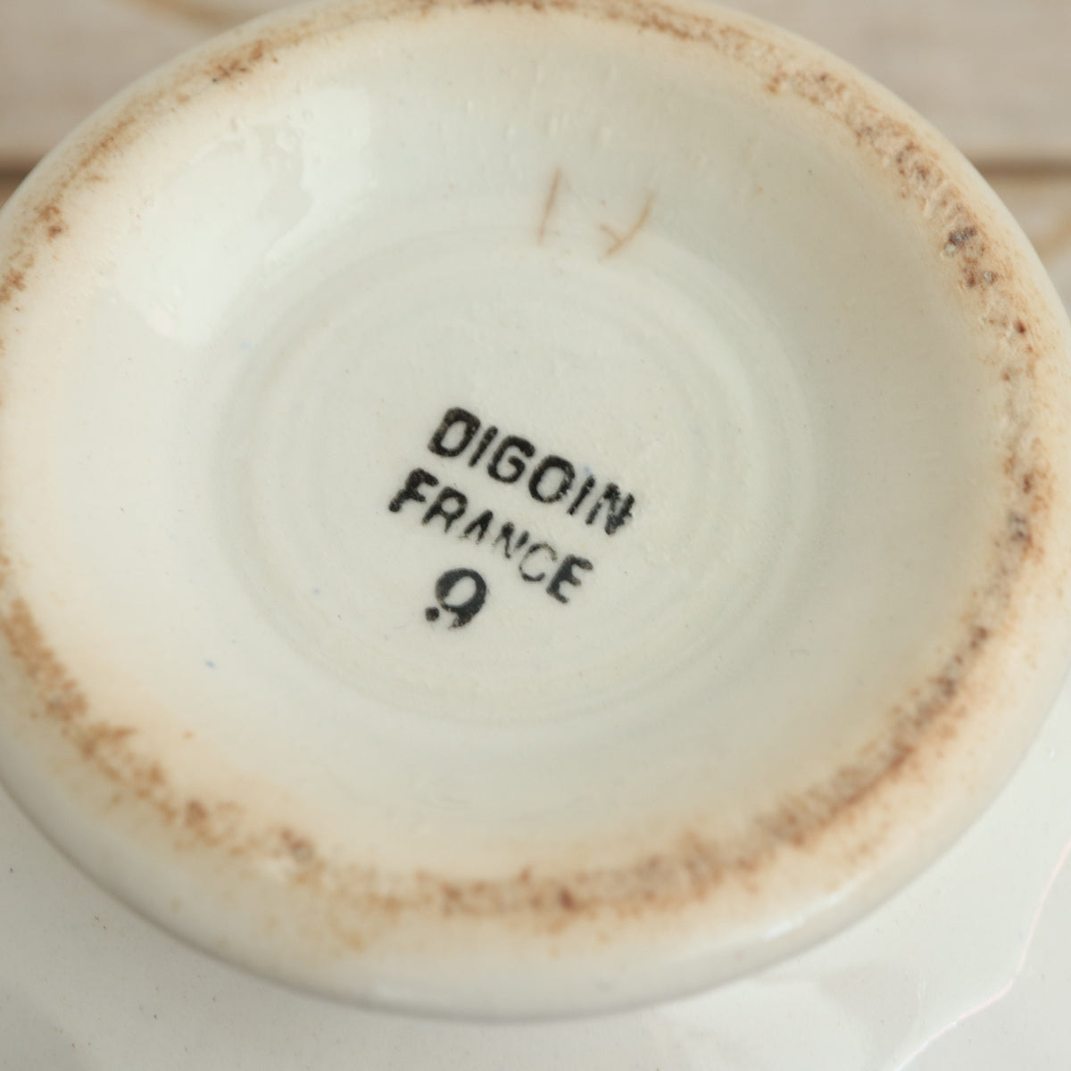 Antique Café au Lait Bowl Mary Lou Digoin & Sarreguemines France Mary Lou DIGOIN & SARREGUEMINES FRANCE