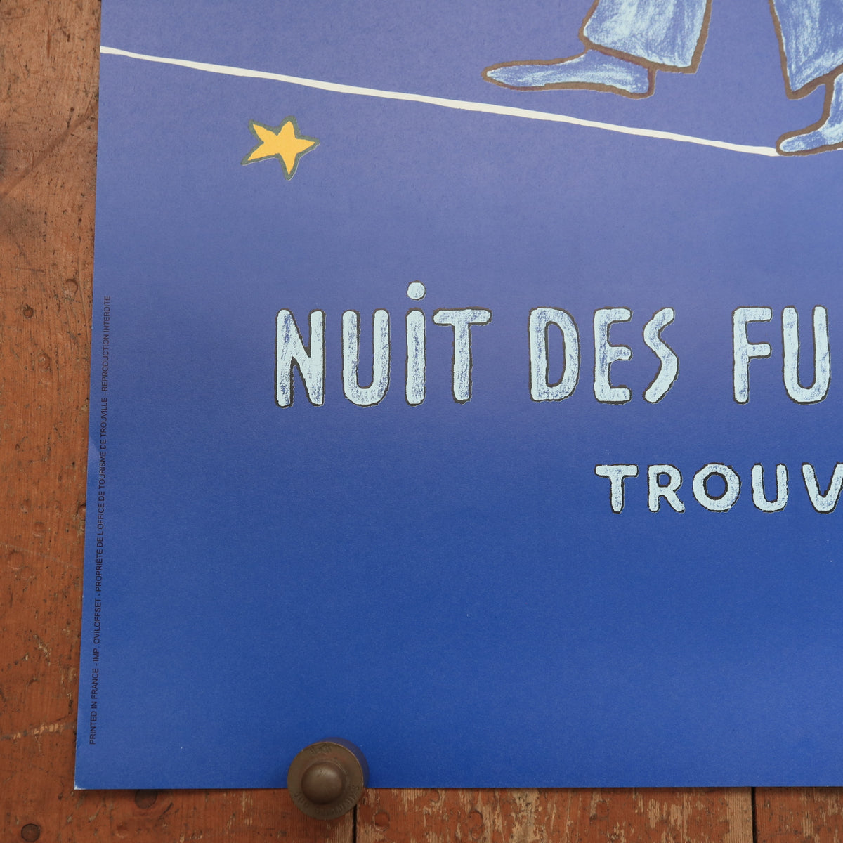レイモン・サヴィニャック 綱渡りの夜 月 ビンテージポスター Savignac NUIT DES FUNAMBULES TROUVILLE
