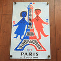 サヴィニャック パリ 誕生2000年記念 ポスター エッフェル塔 SAVIGNAC 1951 PARIS a 2000 ans