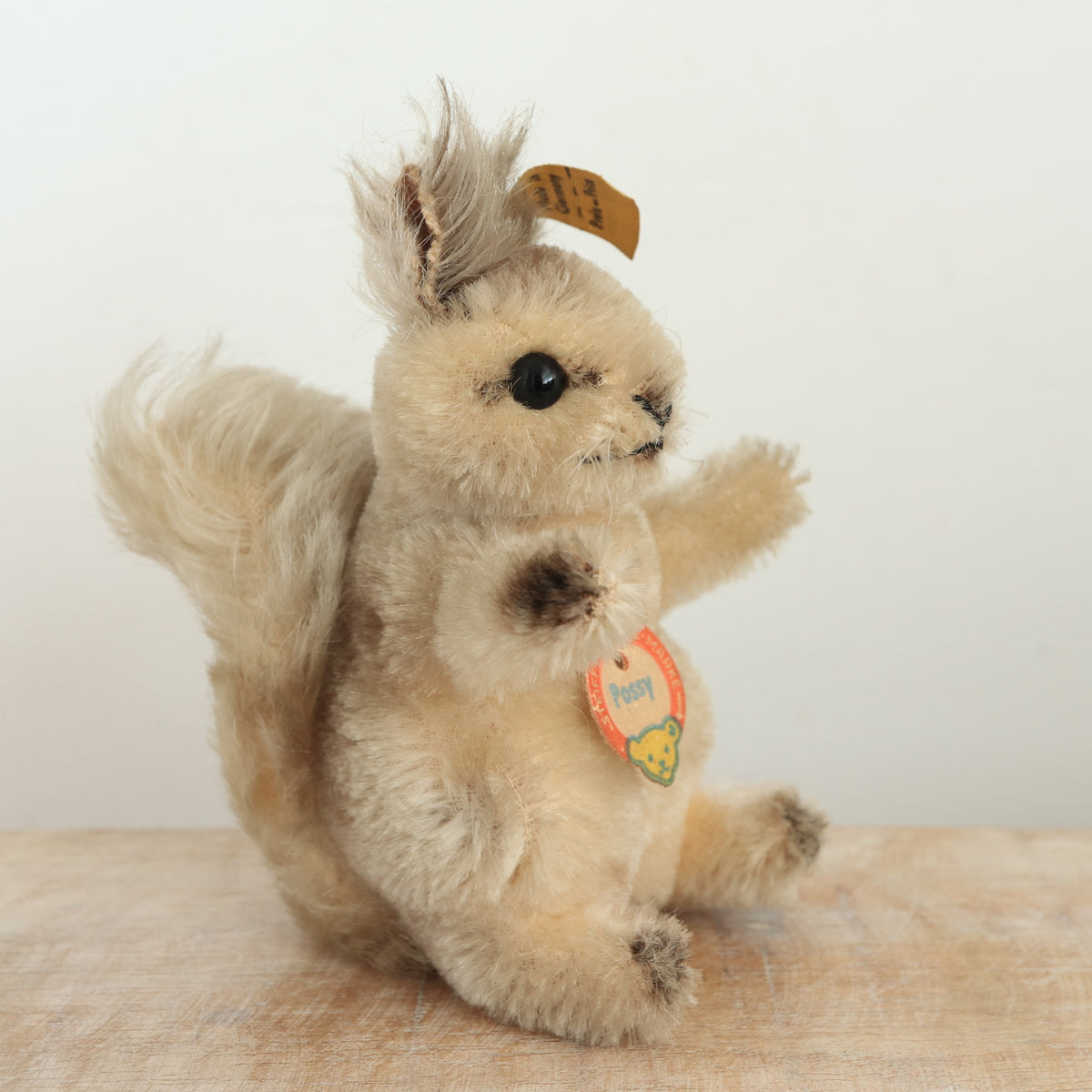 アンティーク シュタイフ リス グレー Steiff Possy 10cm