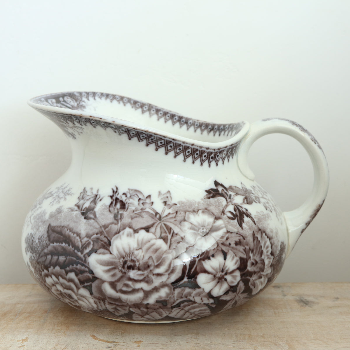 アンティーク ピシェ JARDINIERE フランス サルグミンヌ製 U&C SARREGUEMINES