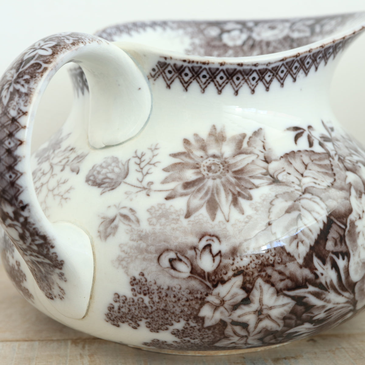 アンティーク ピシェ JARDINIERE フランス サルグミンヌ製 U&C SARREGUEMINES