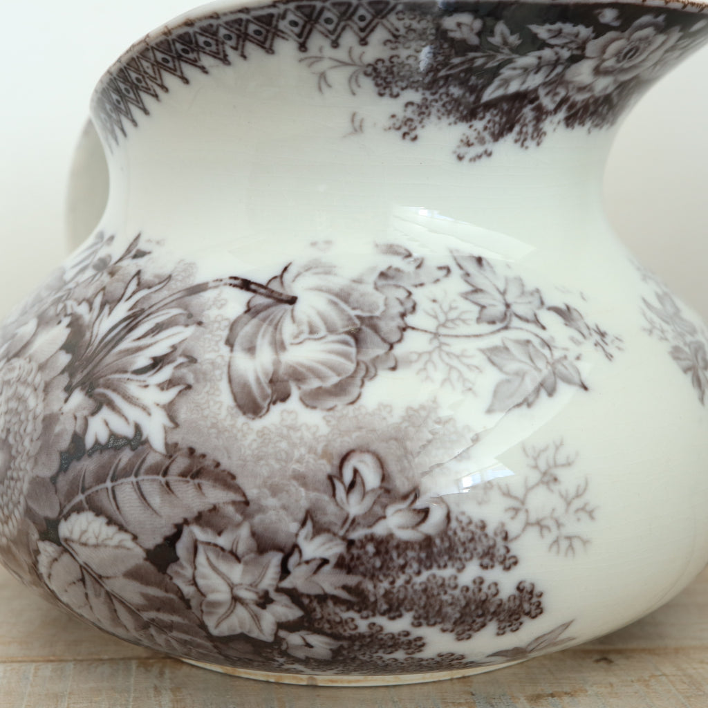 アンティーク ピシェ JARDINIERE フランス サルグミンヌ製 U&C SARREGUEMINES
