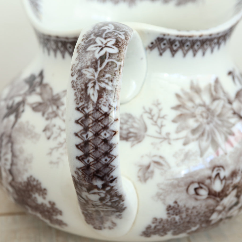 アンティーク ピシェ JARDINIERE フランス サルグミンヌ製 U&C SARREGUEMINES