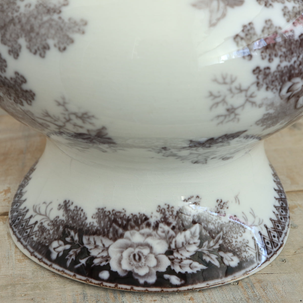 アンティーク ピシェ JARDINIERE フランス サルグミンヌ製 U&C SARREGUEMINES