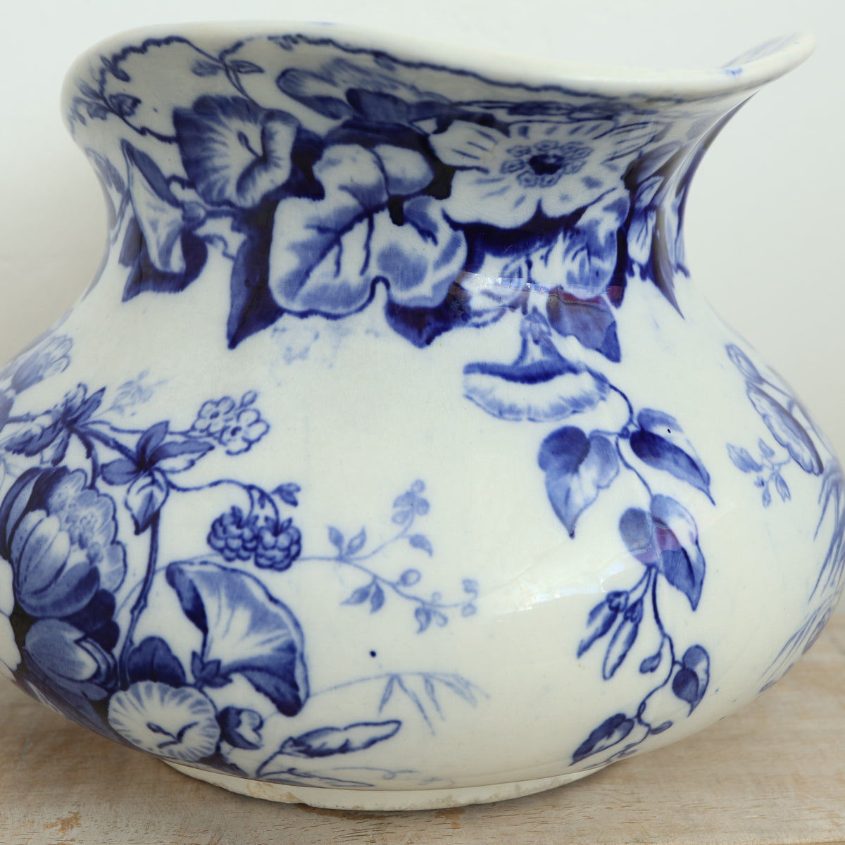アンティーク ピシェ FLORA フランス クレイユモントロー製 Creil Montereau