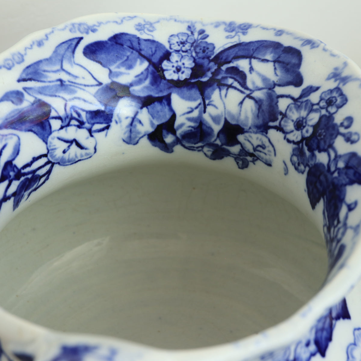 アンティーク ピシェ FLORA フランス クレイユモントロー製 Creil Montereau