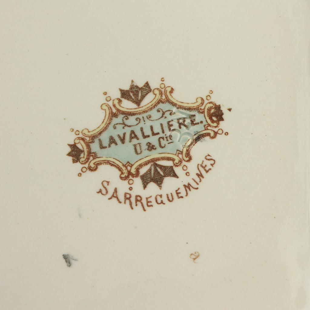 アンティークプレート ラヴァリエール 深皿 LAVALLIERE フランス サルグミンヌ製 U&C SARREGUEMINES