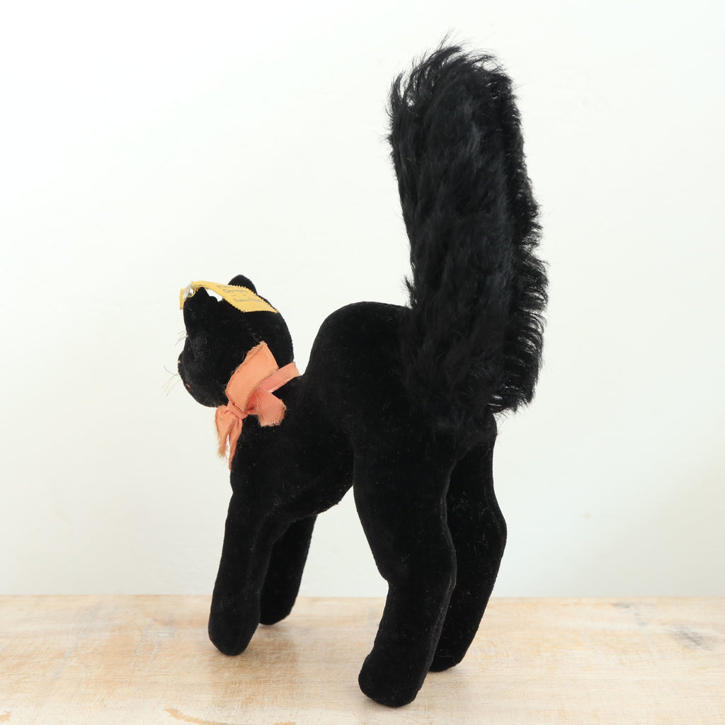 アンティーク シュタイフ 黒猫 Steiff Black Tom Cat 10cm