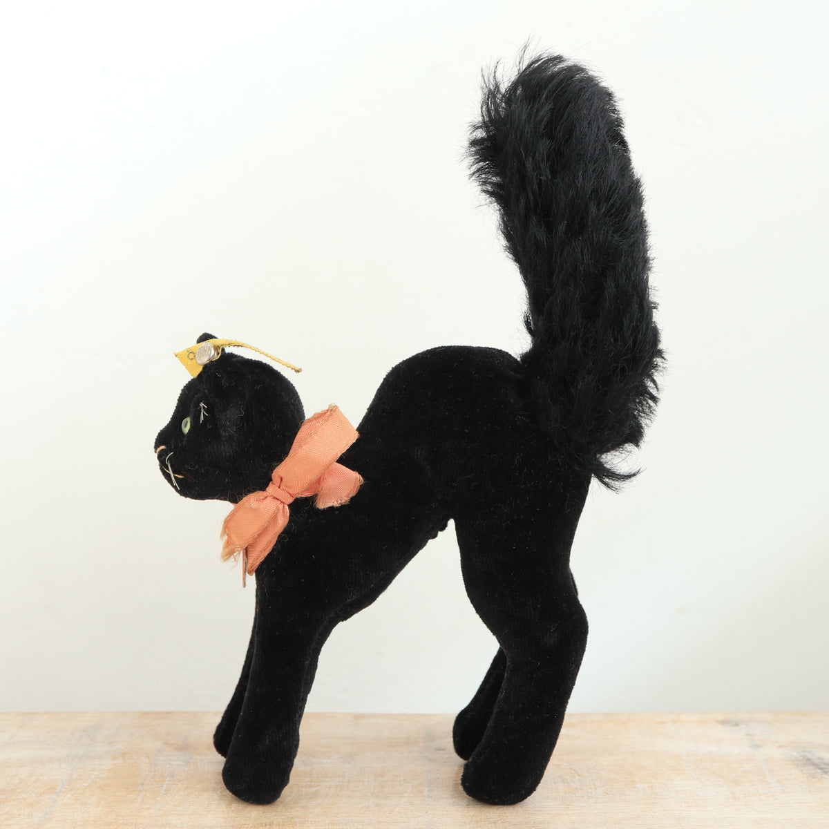 アンティーク シュタイフ 黒猫 Steiff Black Tom Cat 10cm