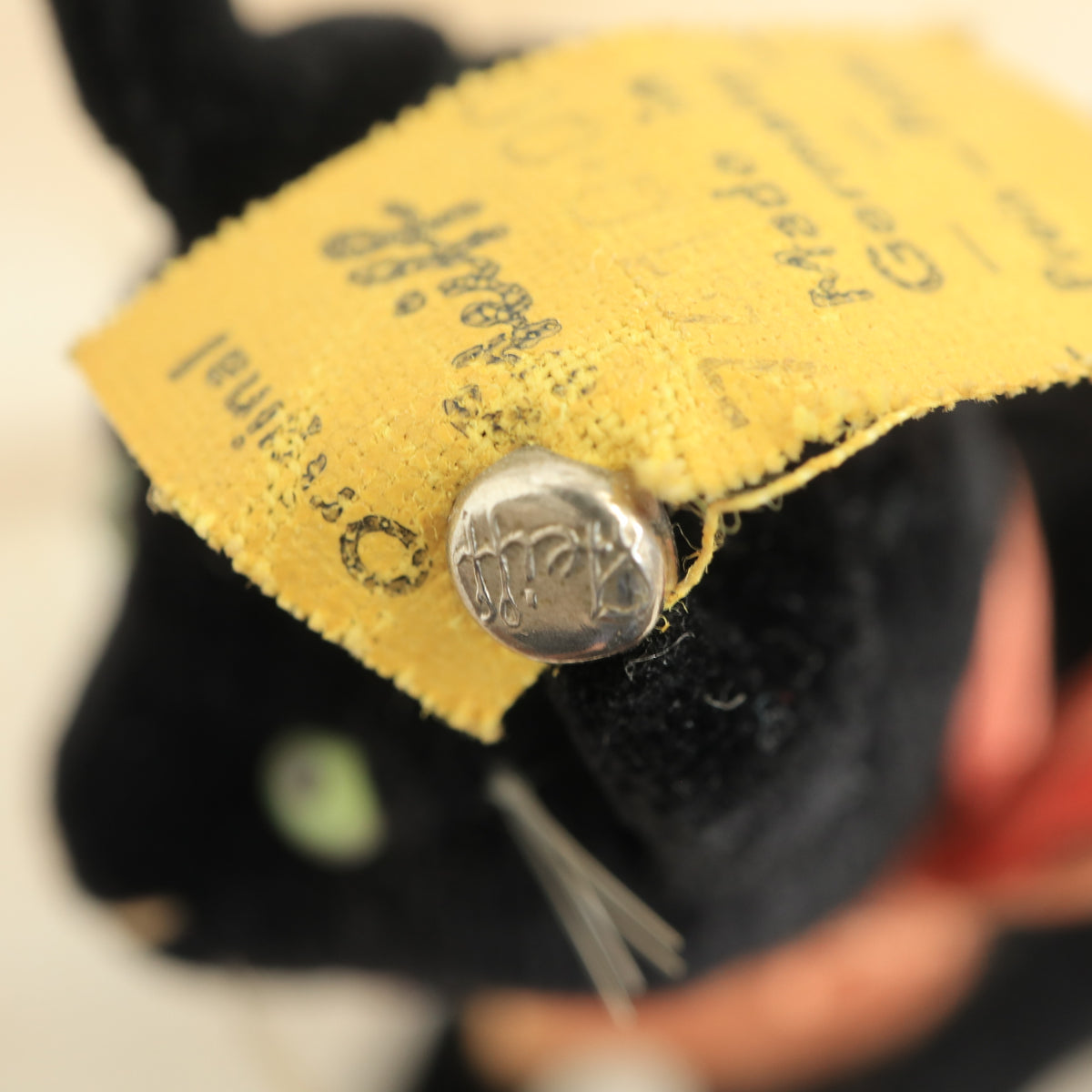 アンティーク シュタイフ 黒猫 Steiff Black Tom Cat 10cm