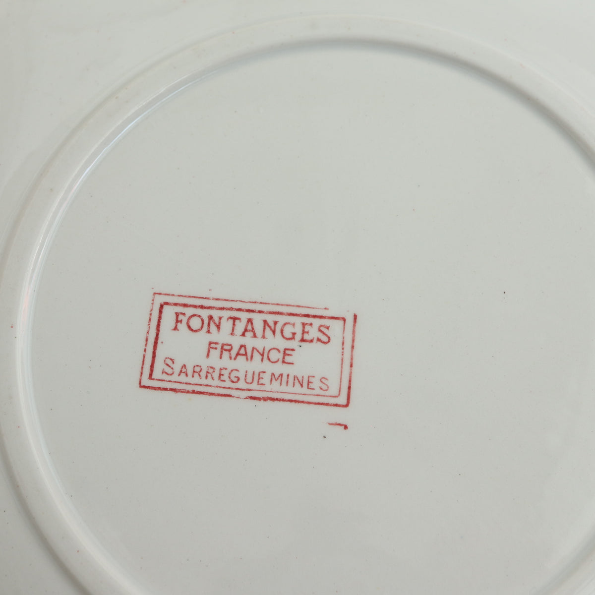 アンティークプレート フォンタンジュ デザート皿  フランス サルグミンヌ製 FONTANGES SARREGUEMINES