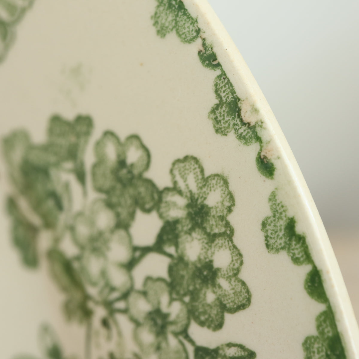 アンティークプレート ゼラニウム デザート皿 GERANIUM フランス サルグミンヌ製 U&C SARREGUEMINES