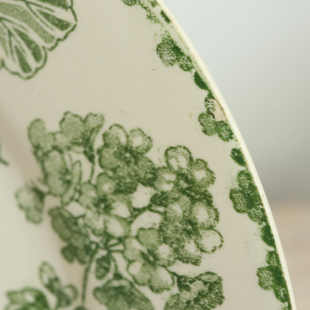アンティークプレート ゼラニウム デザート皿 GERANIUM フランス サルグミンヌ製 U&C SARREGUEMINES