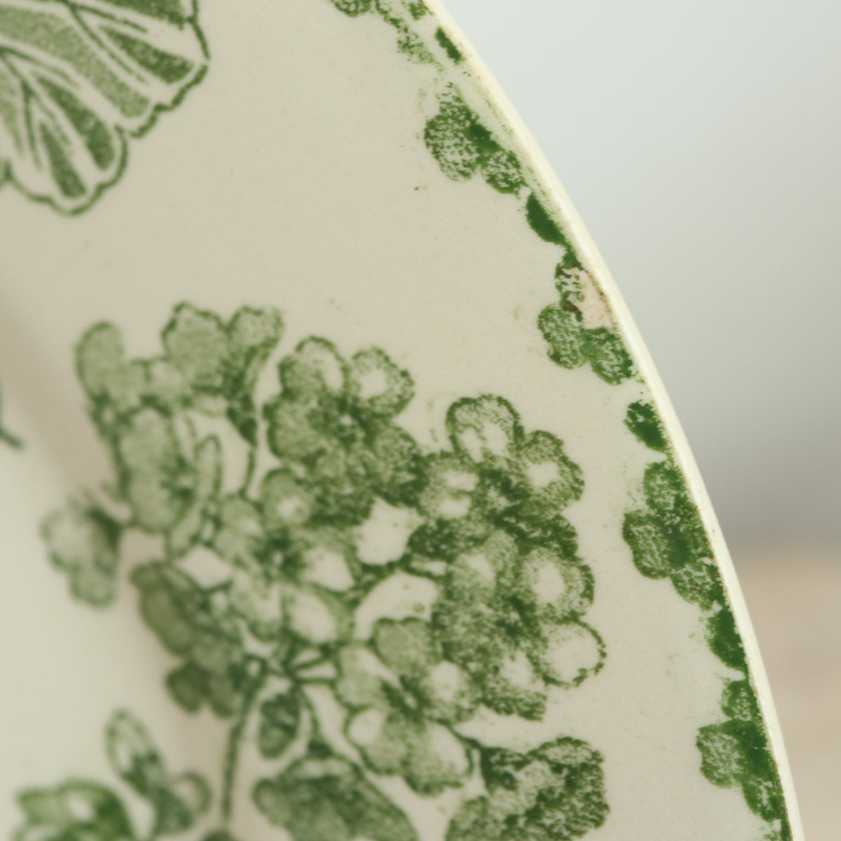 アンティークプレート ゼラニウム デザート皿 GERANIUM フランス サルグミンヌ製 U&C SARREGUEMINES