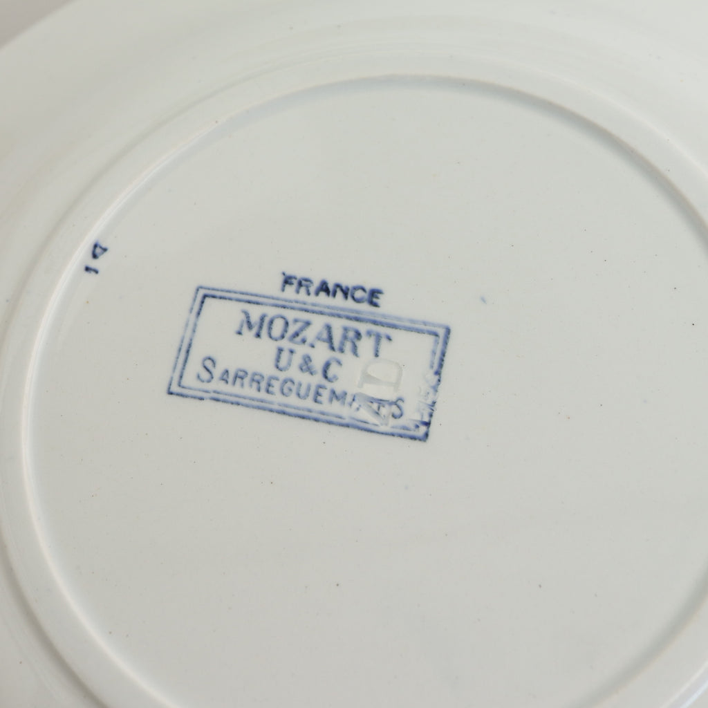 アンティーク プレート 深皿 モーツァルト MOZART フランス サルグミンヌ製 U&C SARREGUEMINES
