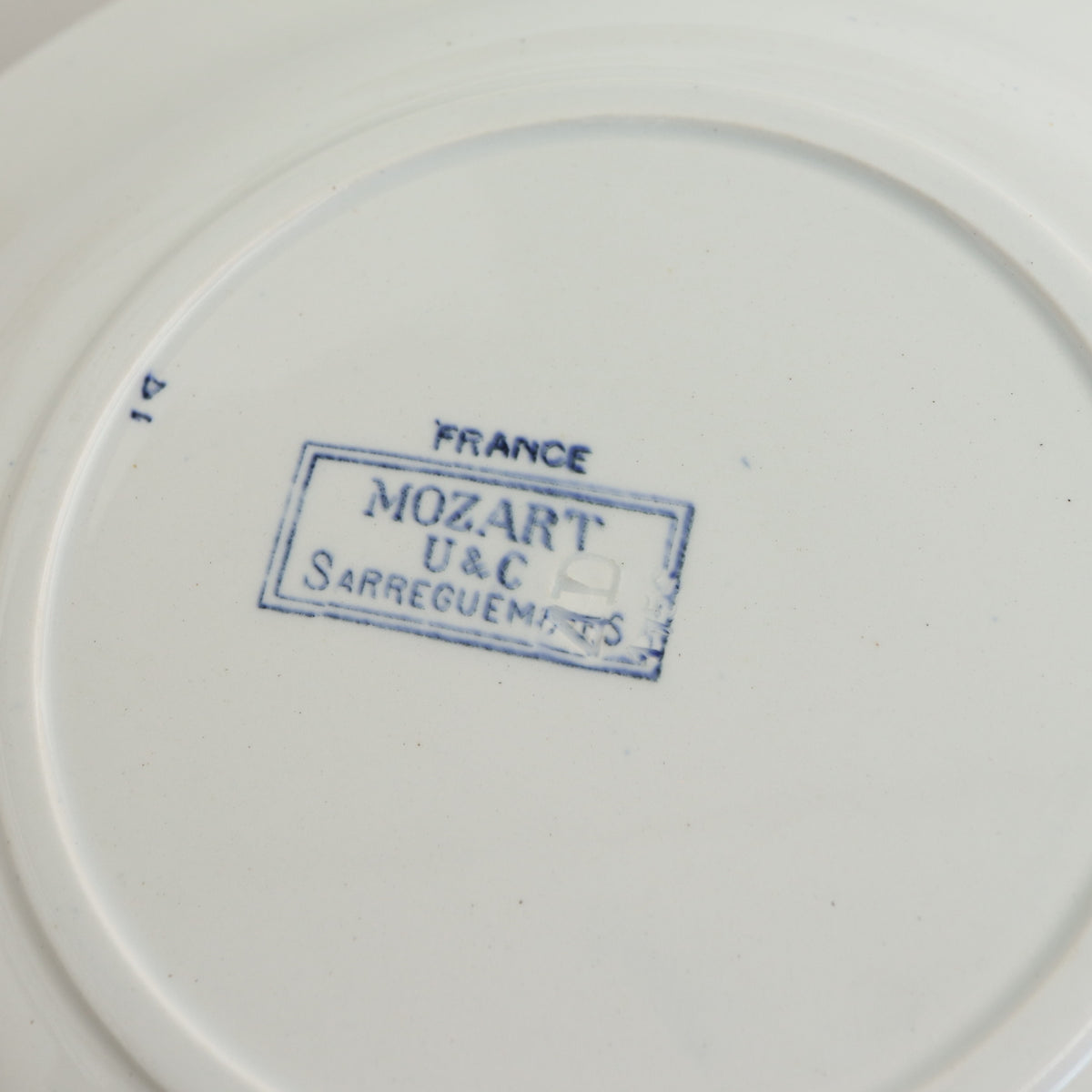 アンティーク プレート 深皿 モーツァルト MOZART フランス サルグミンヌ製 U&C SARREGUEMINES