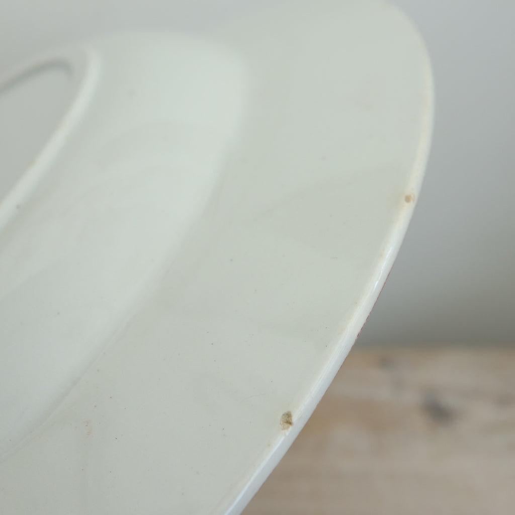 アンティークプレート フォンタンジュ 深皿 フランス サルグミンヌ製 FONTANGES SARREGUEMINES