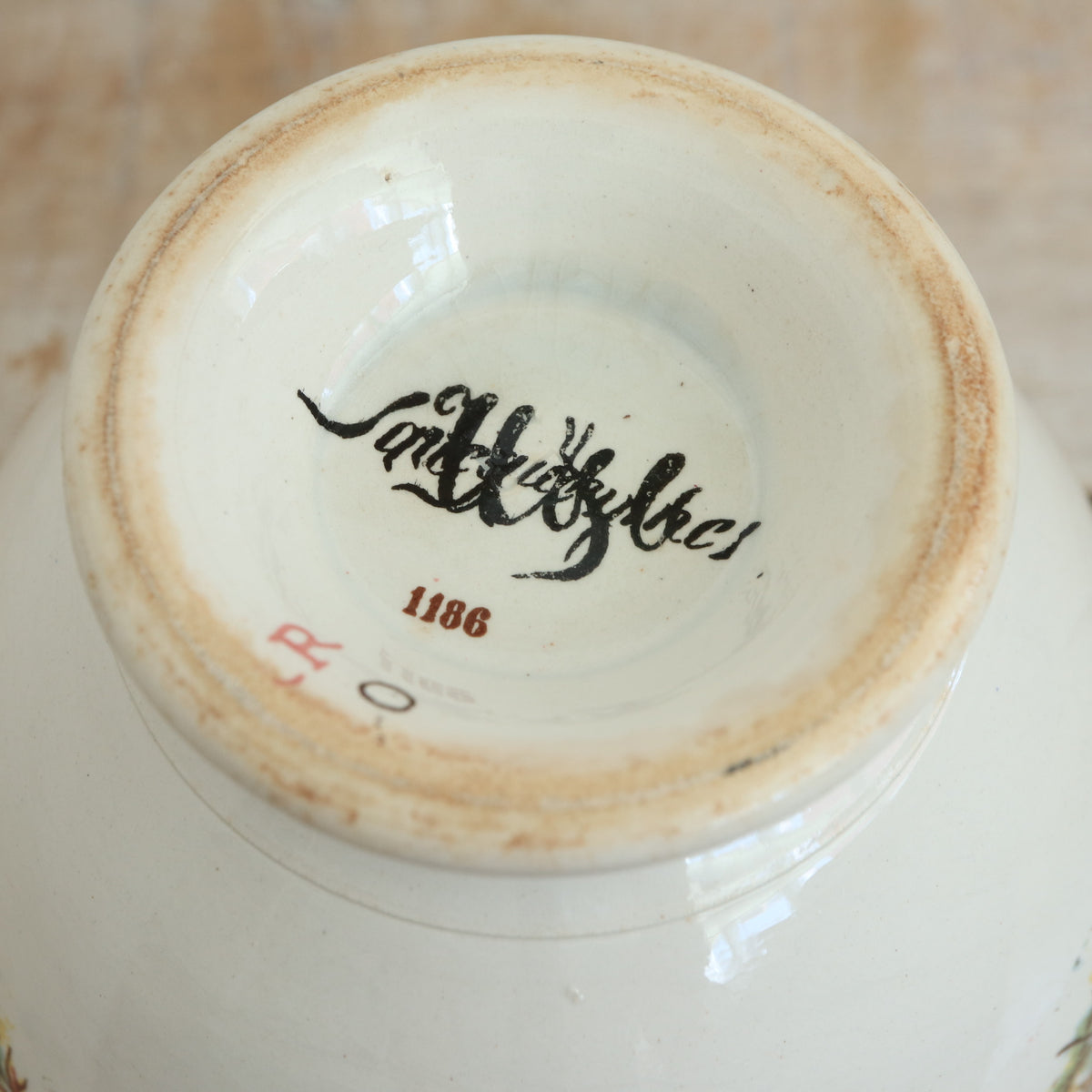 アンティーク カフェオレボウル 1186 フランス サルグミンヌ製 U&C SARREGUEMINES