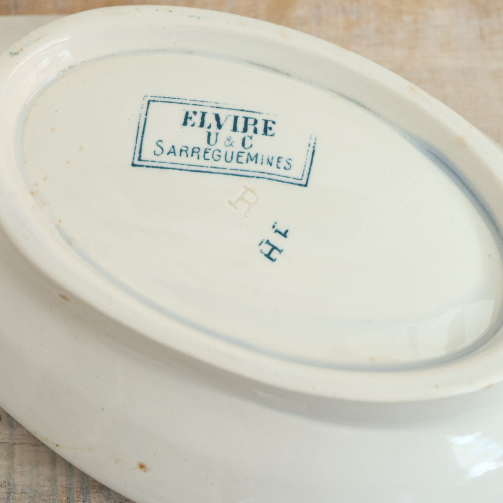アンティーク ラヴィエ サルグミンヌ フランス U&C SARREGUEMINES ELVIRE FRANCE Antique Ravier