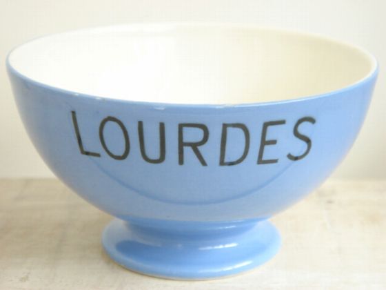 アンティークカフェオレボウル ルルド  LOURDES Creil et Montereau製