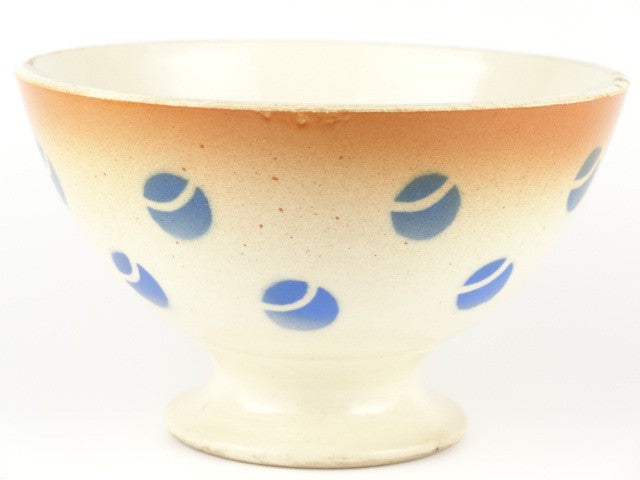 アンティークカフェオレボウル 水玉 K et G Luneville製