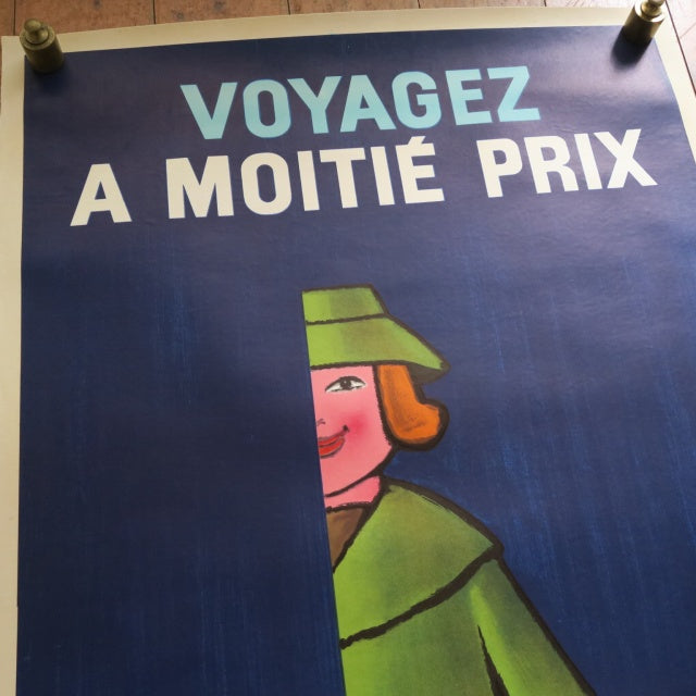 サヴィニャック フランス国鉄 マダム ヴィンテージポスター Savignac SNCF