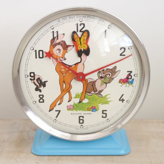 ウォルト・ディズニー 小鹿のバンビ ビンテージ目覚まし時計 BAMBI BAYARD製
