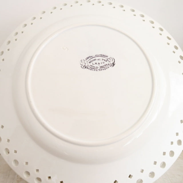 クレイユモントロー製 アンティーク皿 プレート レリーフ Creil Montereau