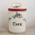 アンティーク キャニスター CAFE コーヒー フランス サルグミンヌ製 DIEPPE SARREGUEMINES