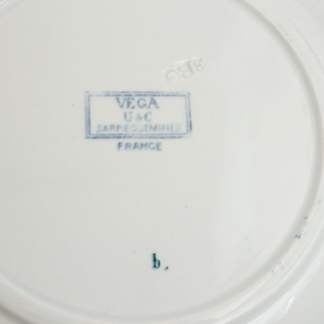 アンティークプレート 深皿 ベガ フランス サルグミンヌ製 VEGA U&C SARREGUEMINES