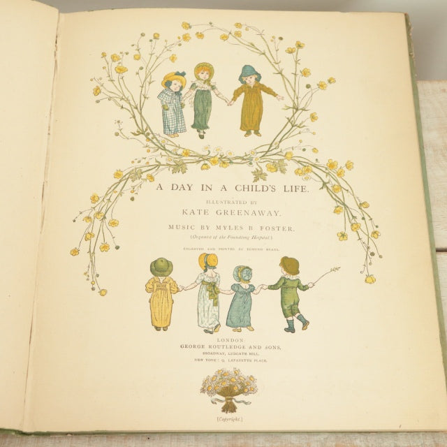 ケイト・グリーナウェイ A DAY IN A CHILD'S LIIFE 初版本  Kate Greenaway