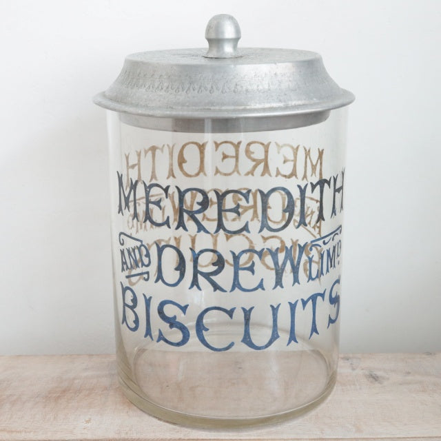アンティーク ビスケットジャー MEREDITH AND DREW BISCUITS