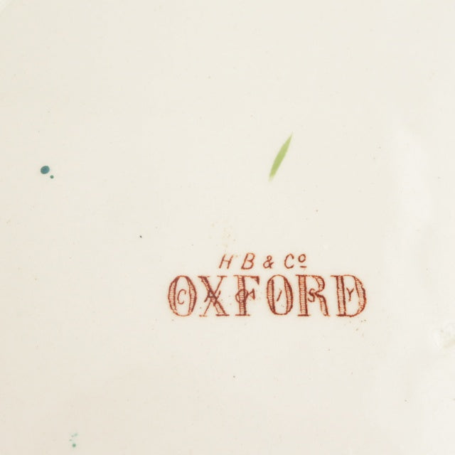 アンティーク プレート 花と小鳥 OXFORD フランス ショワジールロワ製 CHOISY LE ROI