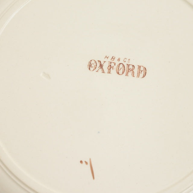 アンティーク プレート 花と小鳥 OXFORD フランス ショワジールロワ製 CHOISY LE ROI