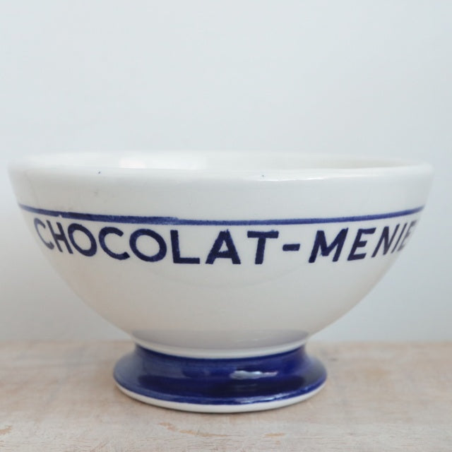 アンティーク カフェオレボウル CHOCOLAT MENIER フランス クレイユモントロー製 Creil Montereau