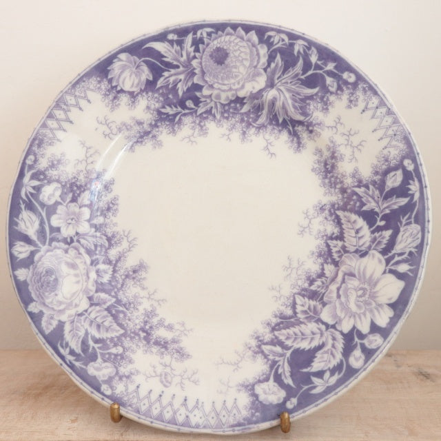 アンティークプレート デザート皿  JARDINIERE フランス サルグミンヌ製 U&C SARREGUEMINES
