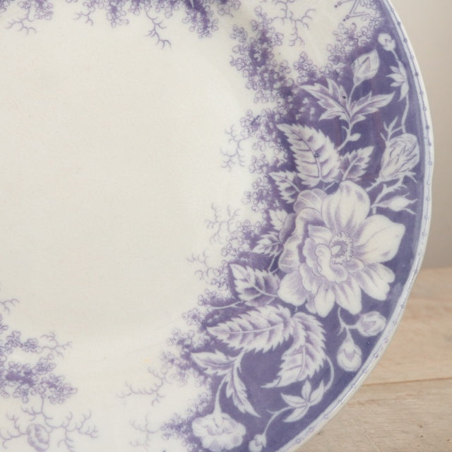 アンティークプレート デザート皿  JARDINIERE フランス サルグミンヌ製 U&C SARREGUEMINES
