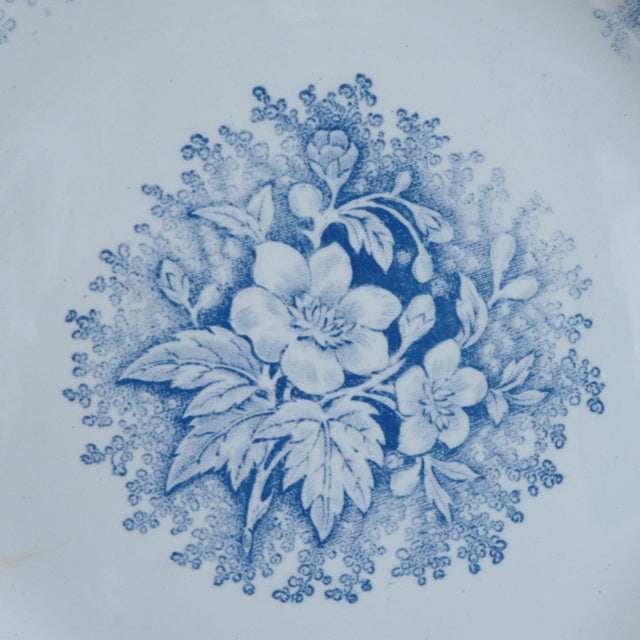 アンティーク プレート FLEURS 深皿 フランス ペクソンヌ製 PEXONNE Fenal Freres