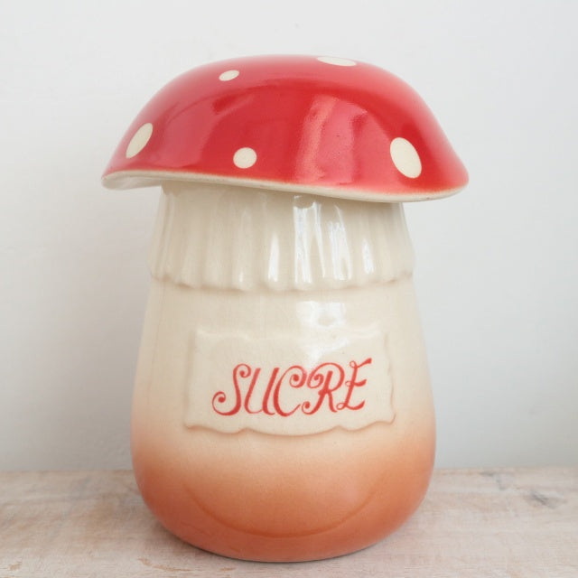 フランス ビンテージ キノコ キャニスター SUCRE 砂糖